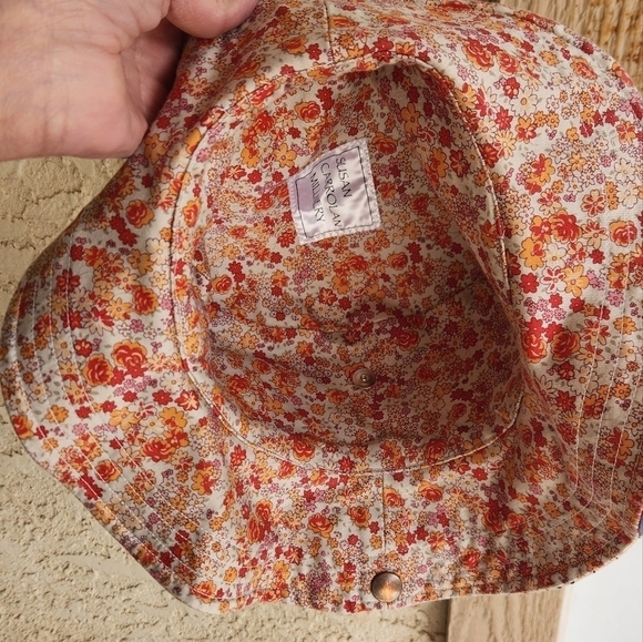 VINTAGE susan‎ carrolan millinery Bucket Hat Reversible Floral main image 4
